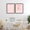 Stupell Industries Pastel Ballerina Dress & Slippers 2 Piece Black Framed Floater Canvas Set, design by Nina Jacobs